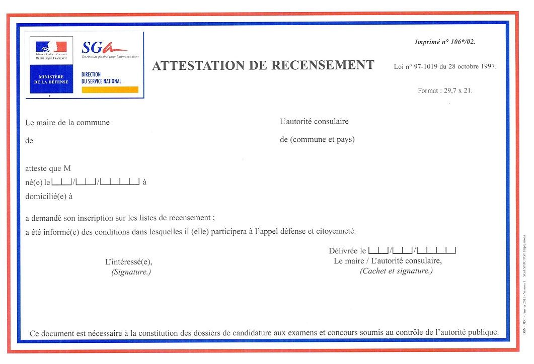 Recensement militaire