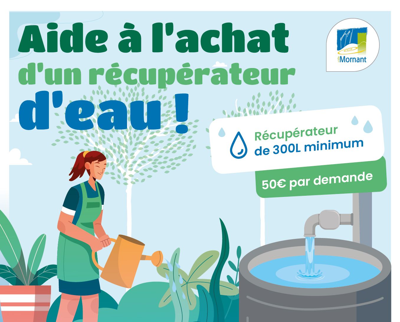 Aide à l'achat d'un récupérateur d'eau