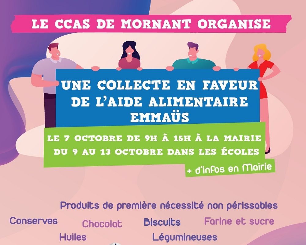 Collecte en faveur de l'aide alimentaire d'Emmaüs Mornant