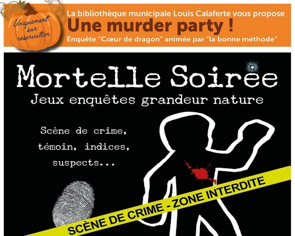 Bibliothèque - Animation Murder Party -  31 octobre 