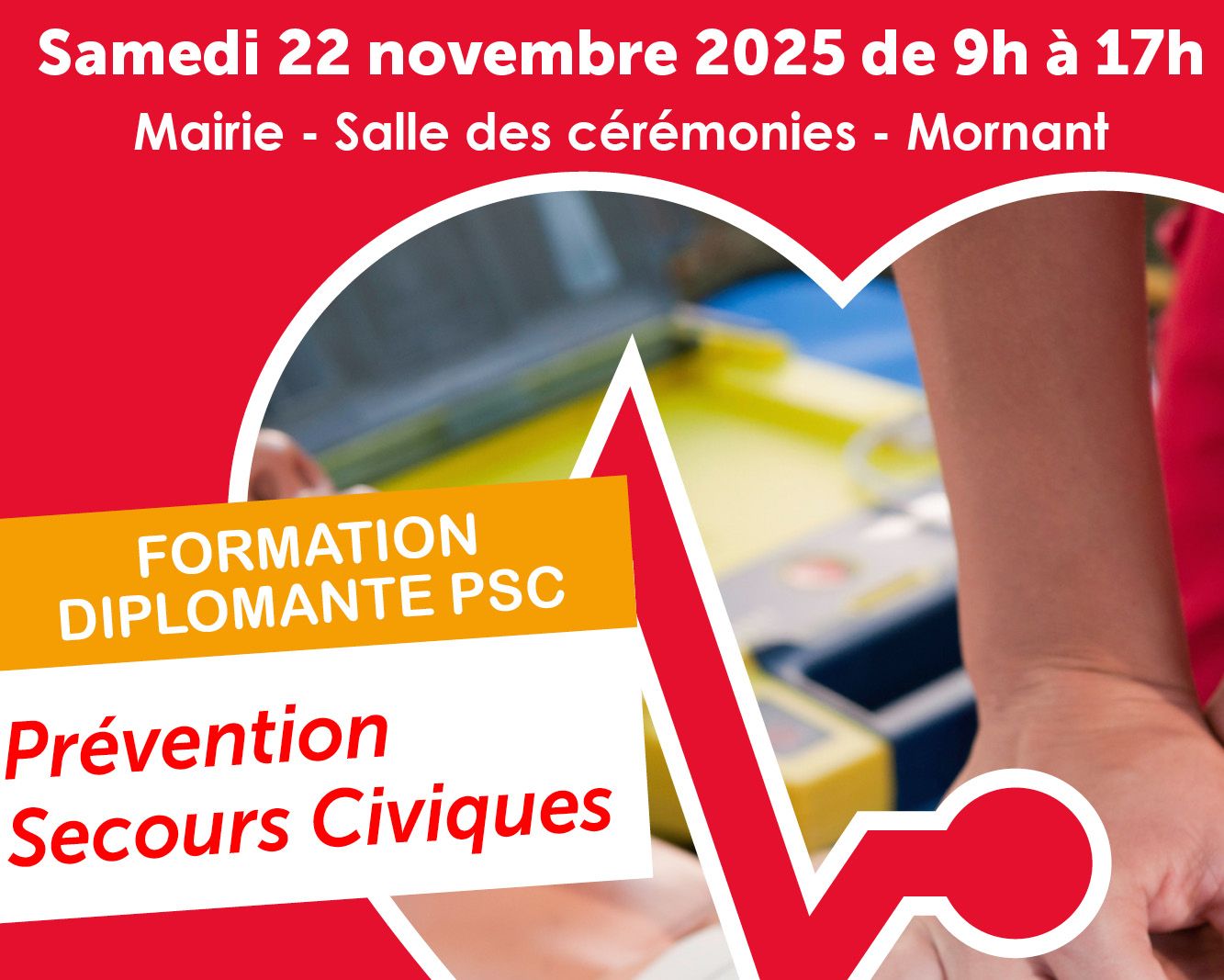 Formation diplômante PSC<br>Samedi 22 novembre